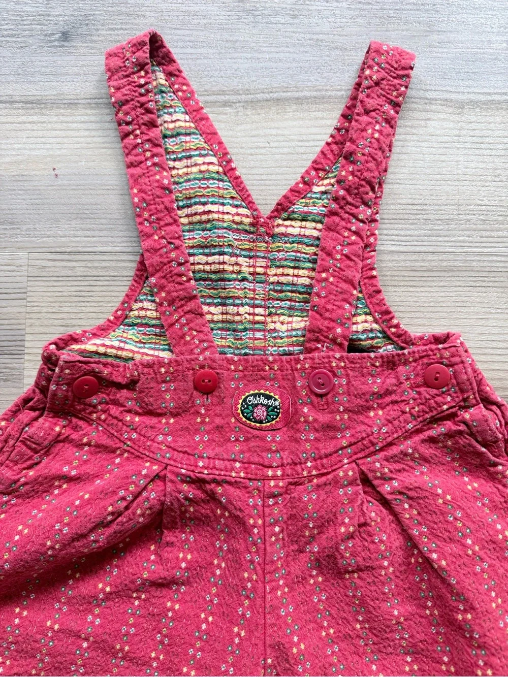 vintage OshKosh B'Gosh red overalls